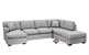Stanton 146 Dual Chaise Sectional Sleeper Sofa with Storage in Bennett Moon (Queen)