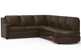 Palliser Corissa Leather Chaise Sectional Sofa with Angled Bumper