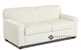 Savvy Zurich Leather Sleeper Sofa (Full) White Side View