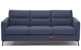 Natuzzi Editions Caffaro Leather Sleeper Sofa in Le Mans Navy Blue (Queen) (C008-266)