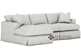 Savvy Berkeley Chaise Sectional Sofa with Slipcover