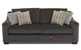 Savvy Alexandria Queen Sleeper Sofa with Nailheads in Empire Charcoal