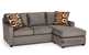 Stanton 403 Chaise Sectional Queen Sleeper Sofa in Legacy Steel with Storage