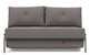Innovation Living Cubed Sleeper (Full) with Aluminum Legs in 521 Mixed Dance Grey