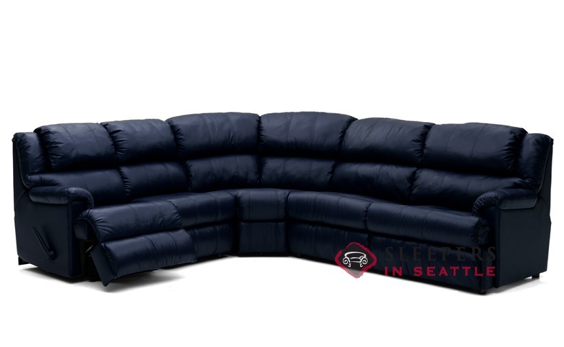 True Sectional Leather Sofa By Palliser, Blue Leather Sofa Sleeper