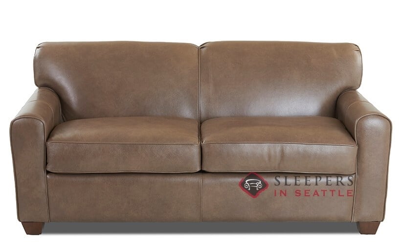 Zurich Full Leather Sofa By Savvy, Sleeper Sofa Full Size Bed