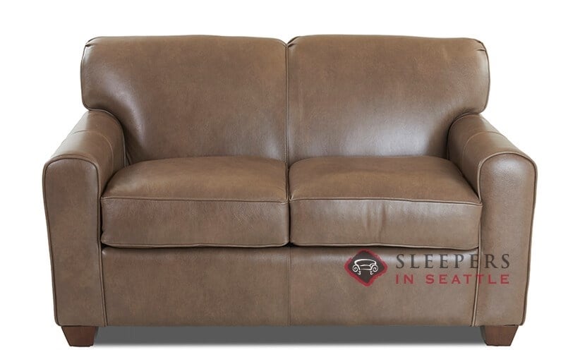 Personalize Zurich Twin Leather Sofa, Twin Size Chair Bed