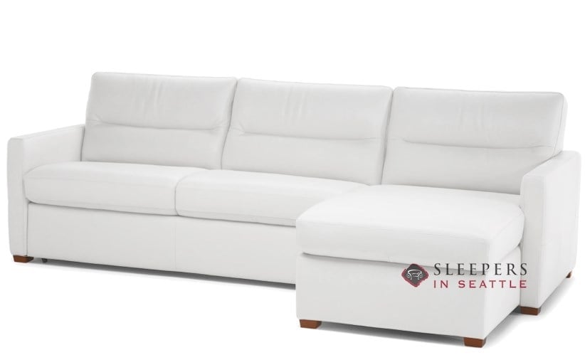Conca Chaise Sectional Leather Sofa, White Leather Sectional Couch