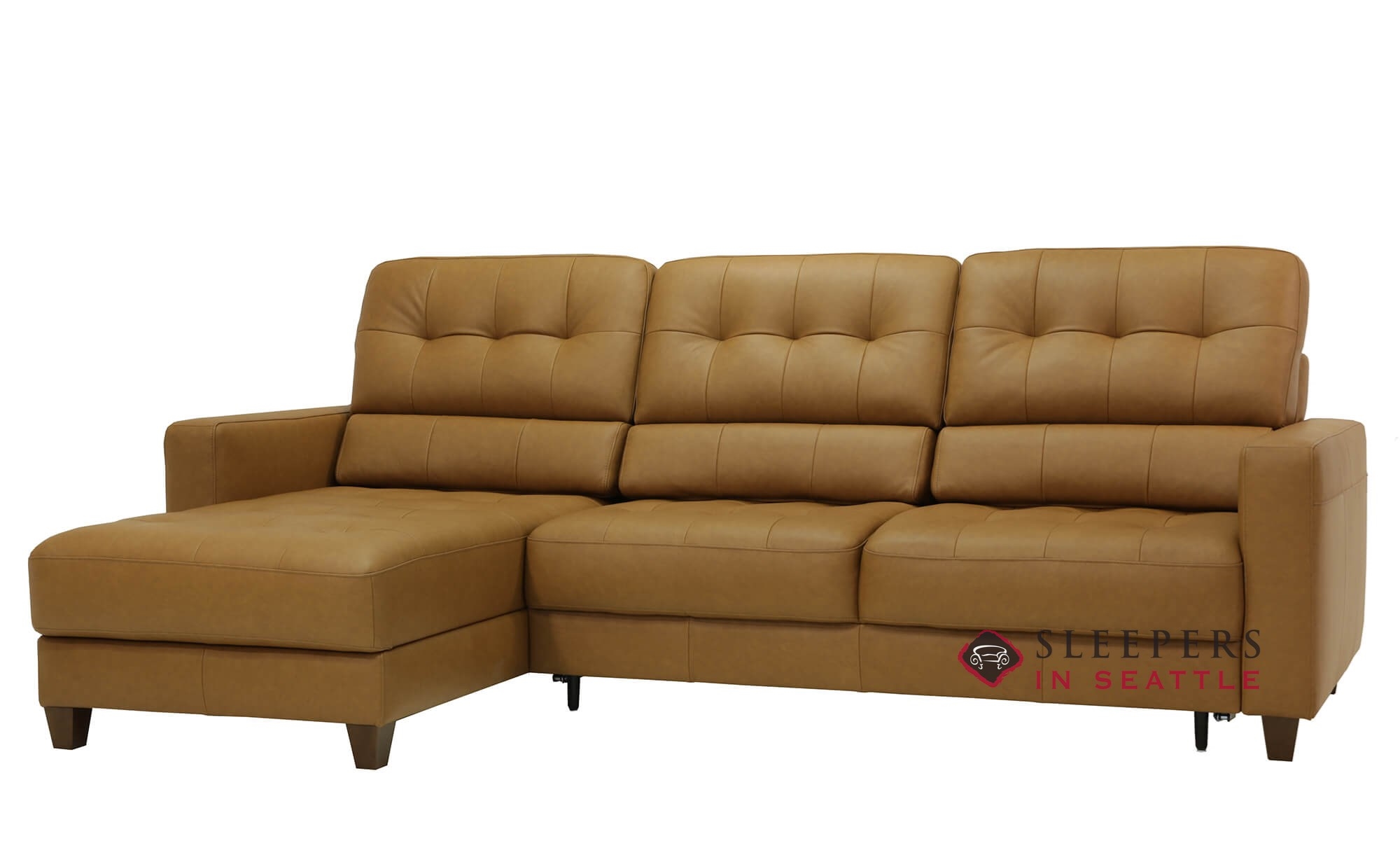 Noah Chaise Sectional Sofa Bed, Leather Sectional Sofa With Sleeper